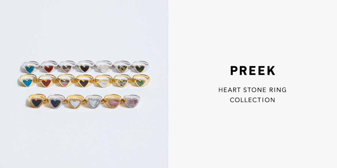 HEART STONE RING  PREEK
