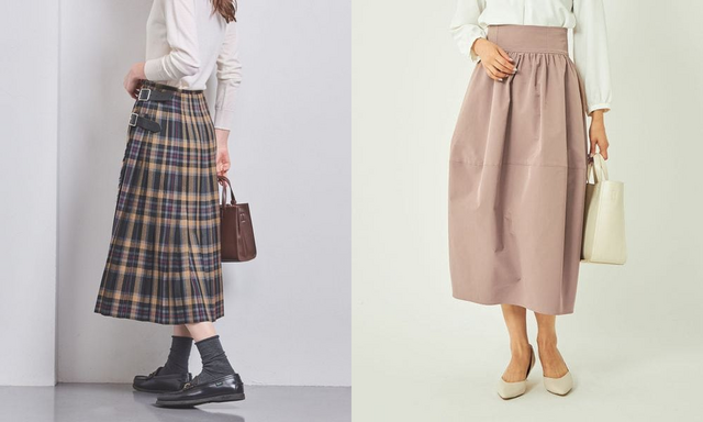 .おすすめのミモレ丈・半端丈スカート｜シルエット別の人気アイテム一覧（フレア／タイト）