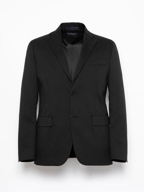 シャンブレー ポリエステル 2ボタン ジャケット／ノープリーツ スリム