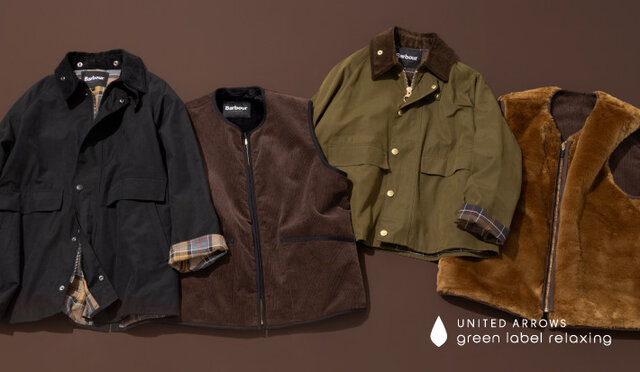 【ほぼ未使用品】バブアー　グリーンレーベルリラクシング別注品　サファリジャケット UNITED ARROWS green label relaxing｜【別注】<Barbour