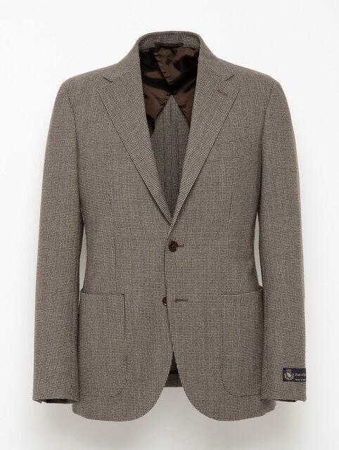 Lanificio T.G. di Fabio〉ハウンドトゥース 3ボタンジャケット／ 1