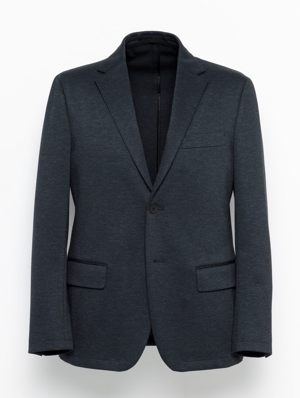 シャークスキン ジャージ 2ボタンジャケット／ノープリーツパンツ