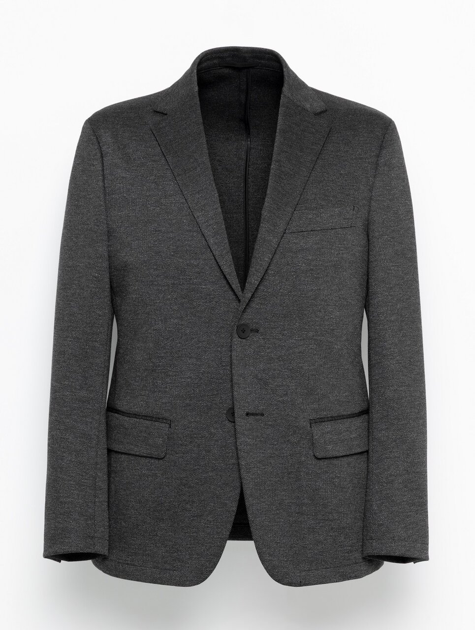 シャークスキン ジャージ 2ボタンジャケット／ノープリーツパンツ