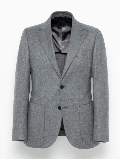 ストレッチフランネル 2ボタンジャケット／ノープリーツパンツ