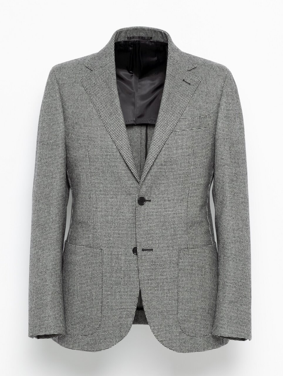 フランネル ハウンドトゥース 2ボタンジャケット／ノープリーツパンツ