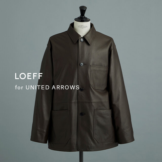 1/8(木)発売 ＜LOEFF for UNITED ARROWS＞LAMB LEATHER COVERALL