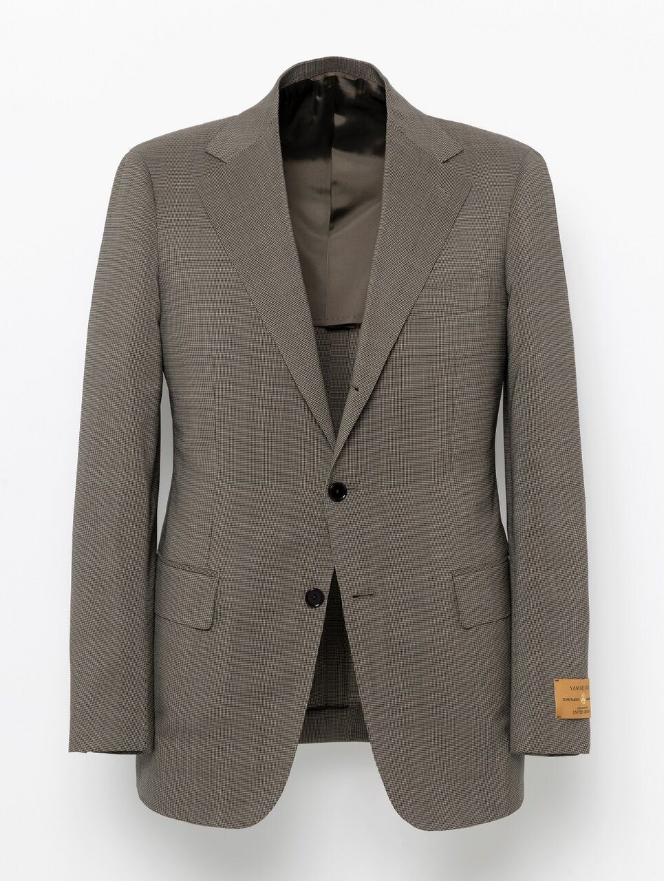 〈山栄毛織〉ハウンドトゥース シングル 3ボタンスーツ