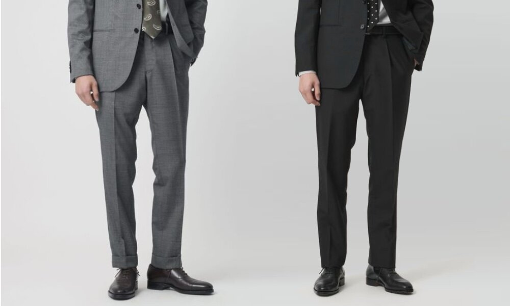 スーツのパンツの裾はどうすればいい？シーン別の長さの目安と「シングル」「ダブル」の違い