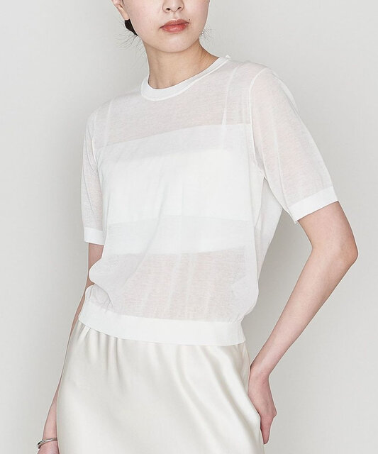 美品24SS ユナイテッドアローズ 半袖 サマーニット M オーバーサイズ 現行 サマーニットに夢中 OBSESSED WITH SUMMER SWEATERS