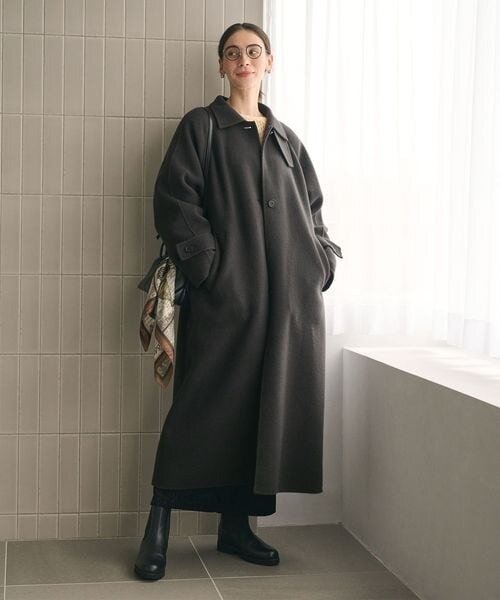 ロングコートのコーデ