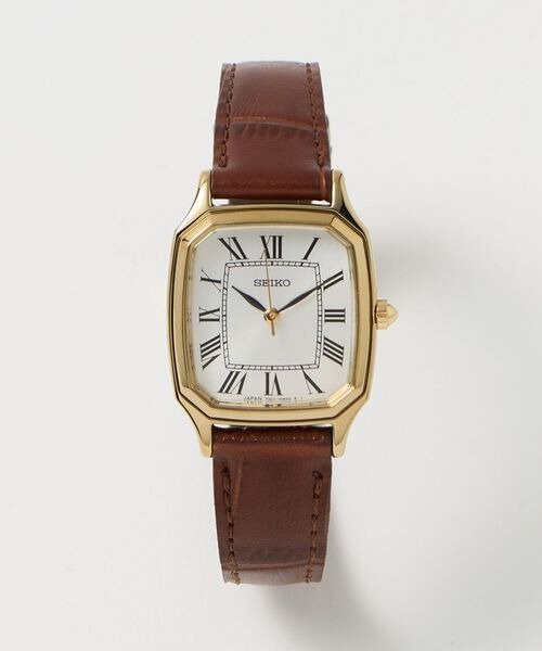 ブラウンベルトの腕時計