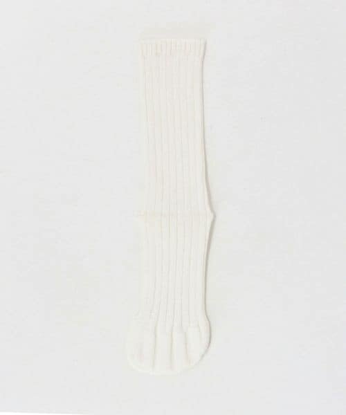 白のシルク混の靴下