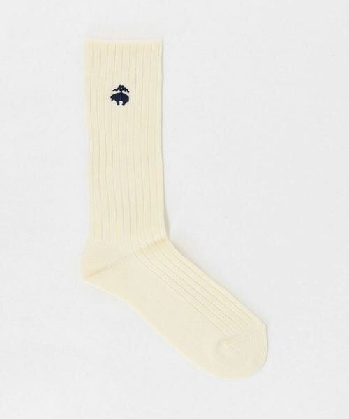 白のブランドロゴソックス