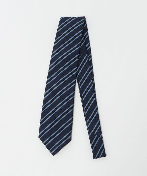ネイビーのストライプ柄ネクタイ
