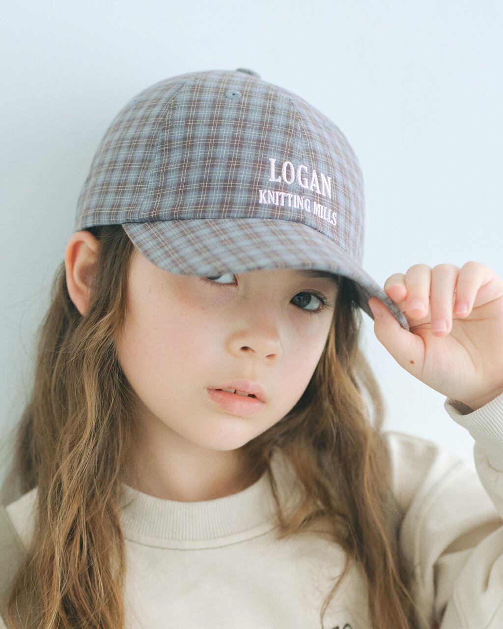 別注】＜LOGAN knitting mills＞チェック キャップ / キッズ