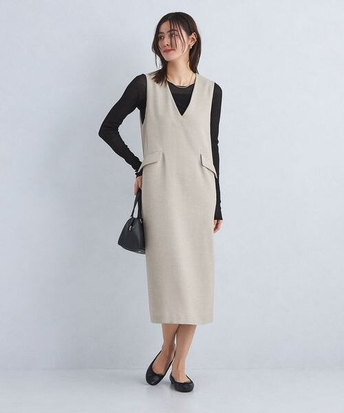 30代女性のジャンパースカートコーデ