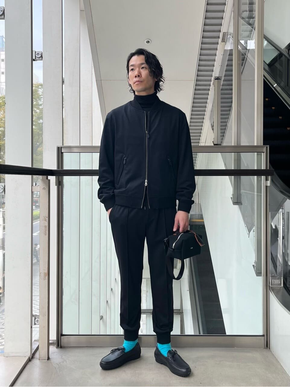 MA-1×ジョガーパンツのコーデ