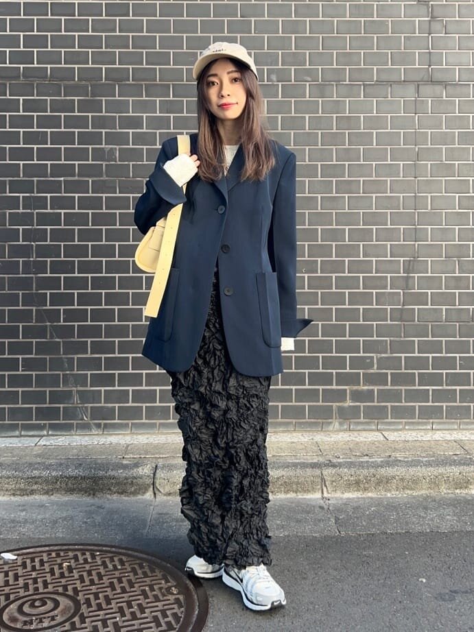 ジャケット×マキシスカートコーデ