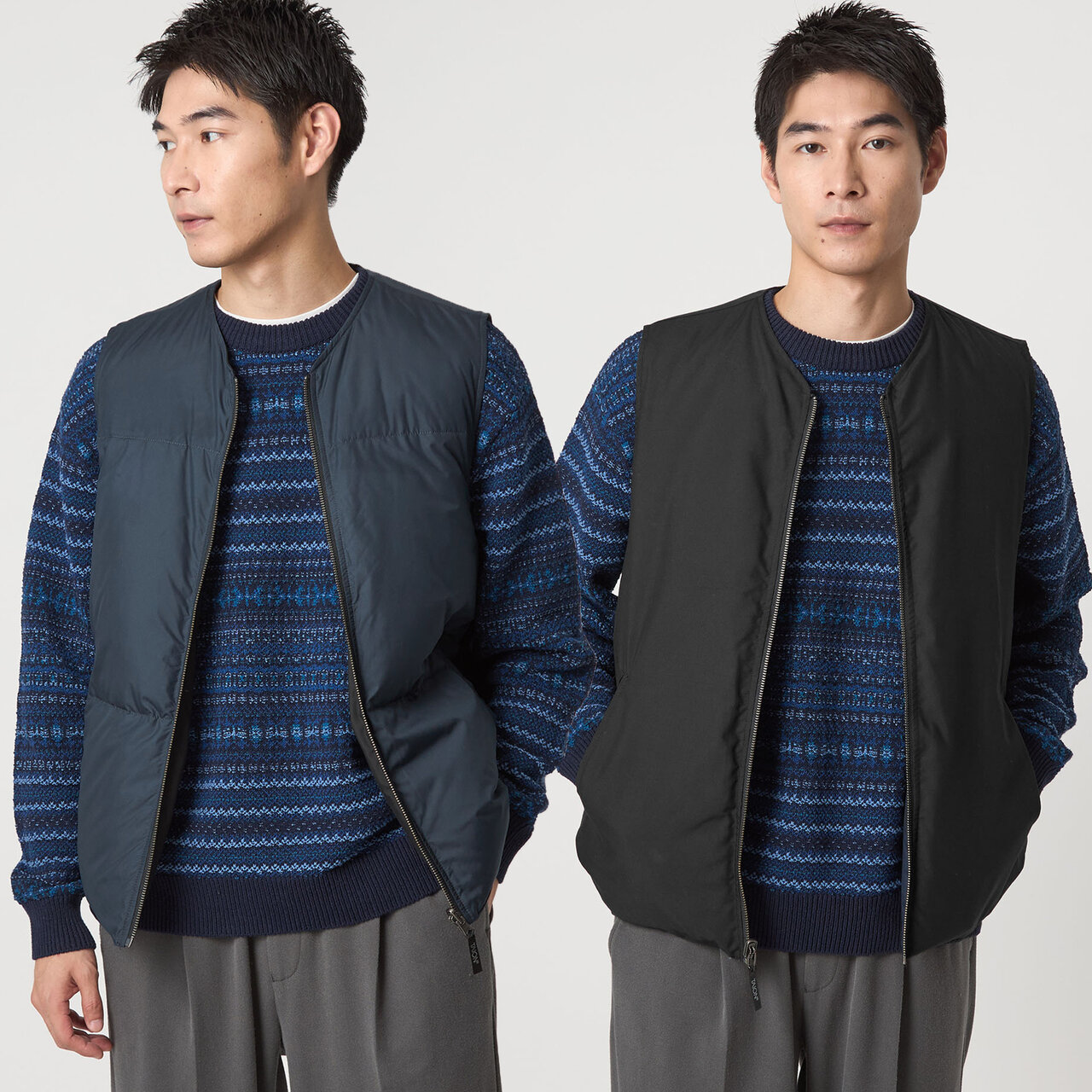 ネイビー×ブラック