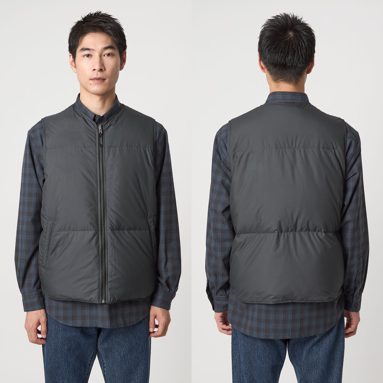 2．表側のキルティングを横３段にし、よりシンプルにデザイン。