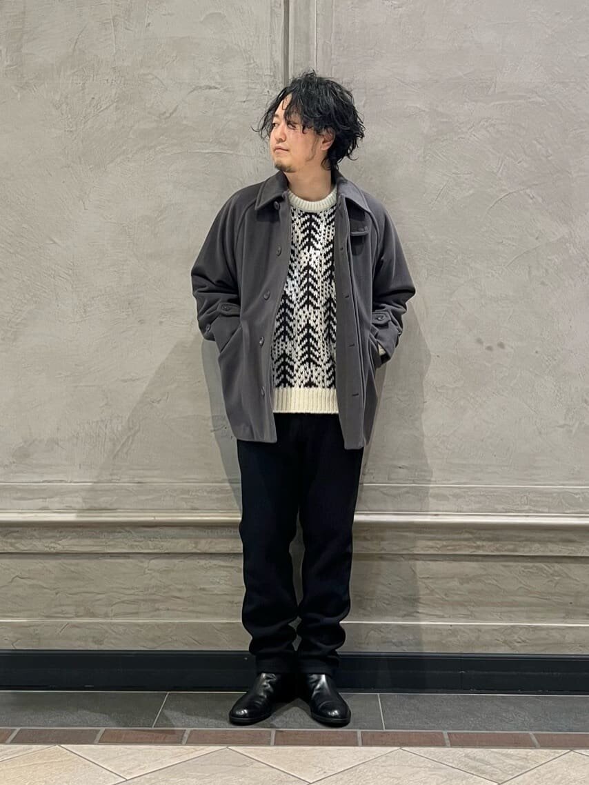 ブルゾンとニットコーデ