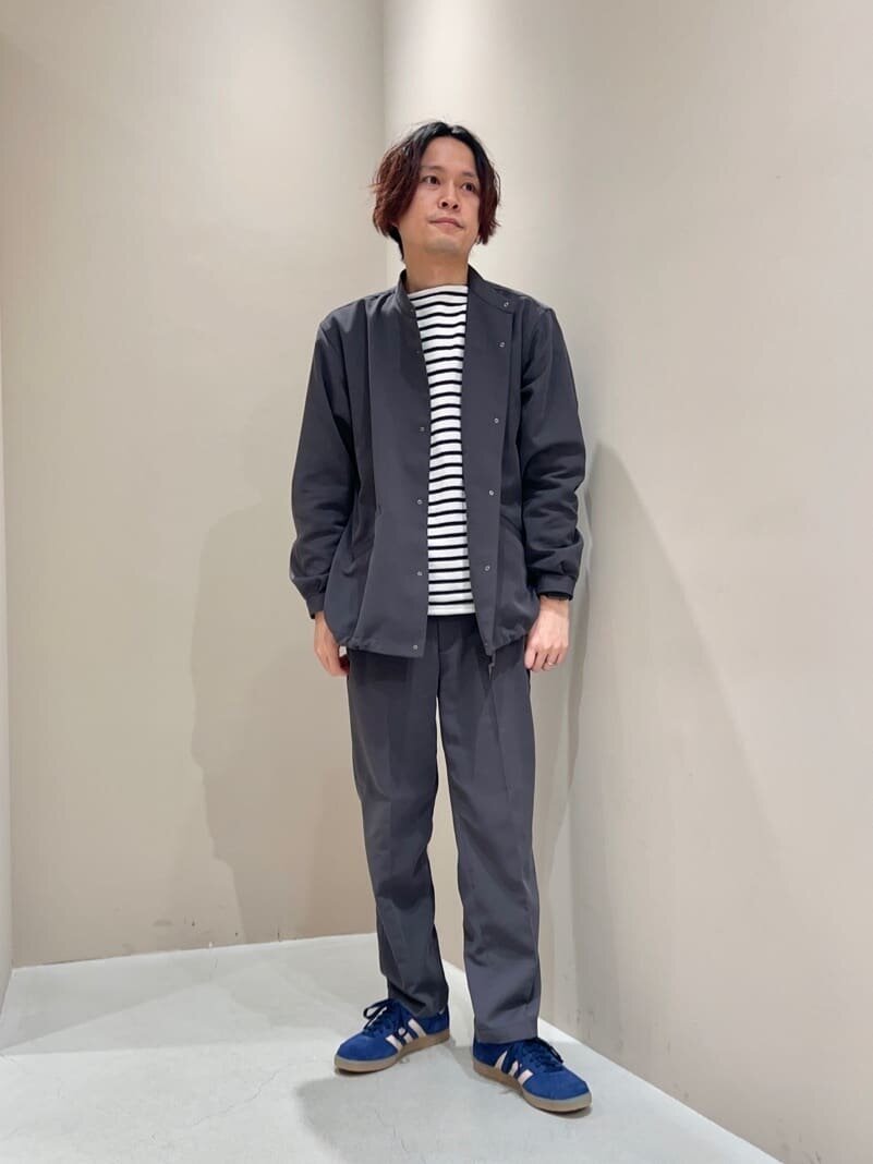 ワイドパンツとブルゾンのコーデ