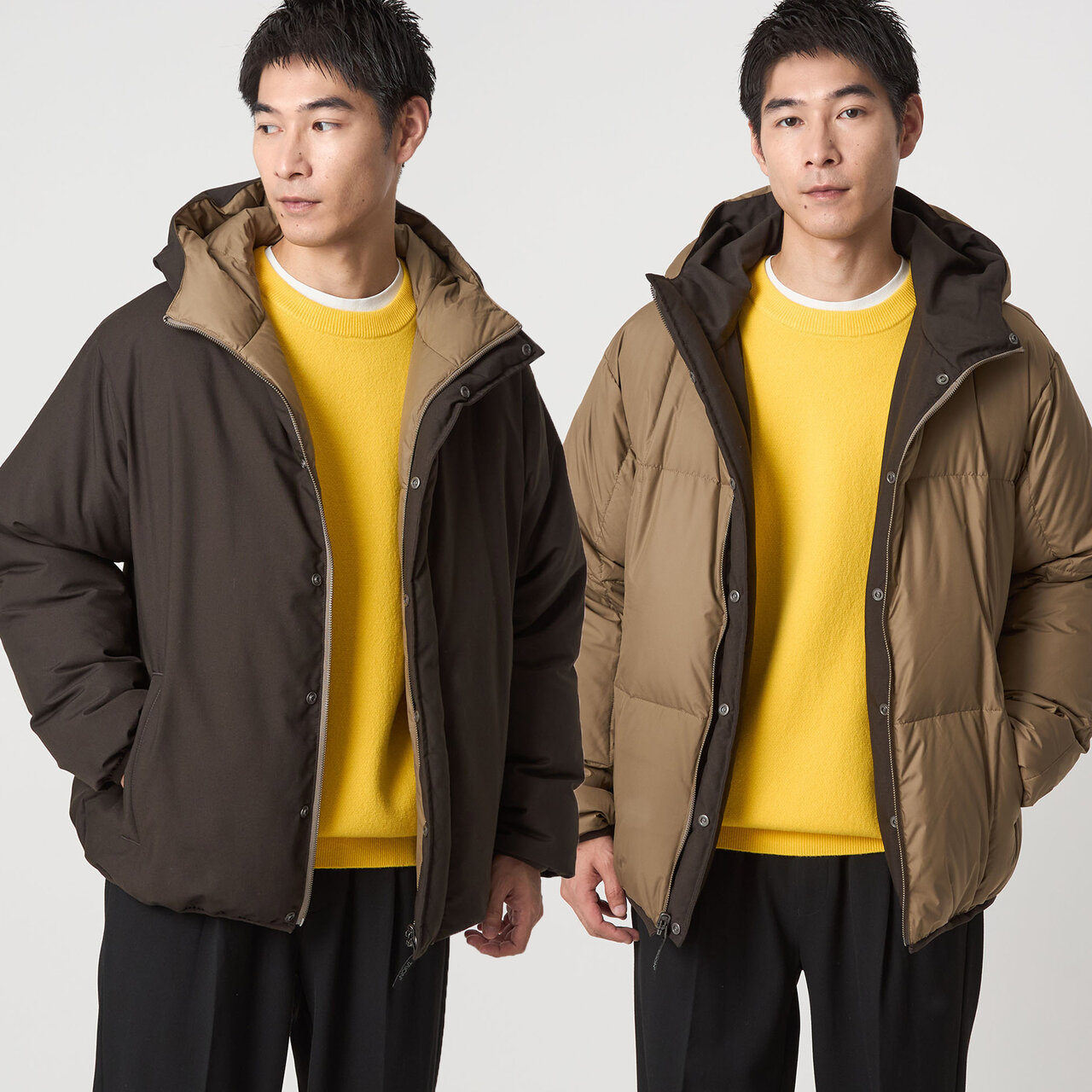 ダークブラウン×ベージュ