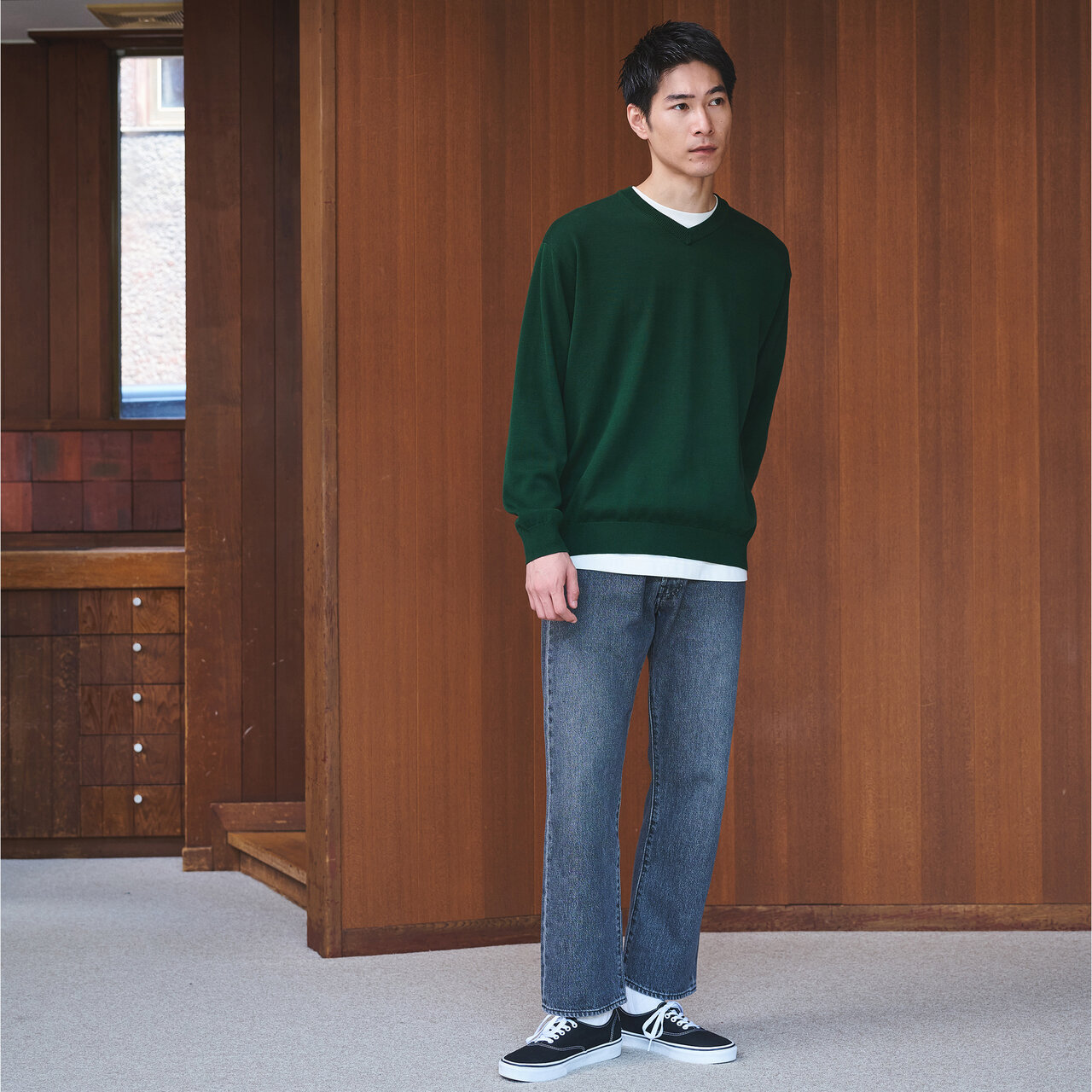 このアイテムでレイヤードができるので、スタイリングに悩んだ時の強い味方です。