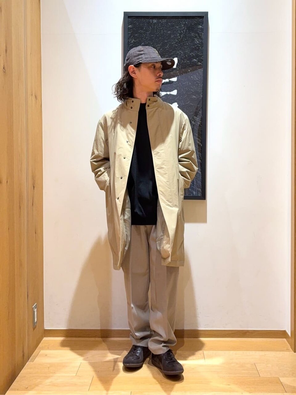 ニット×モッズコートのコーデ