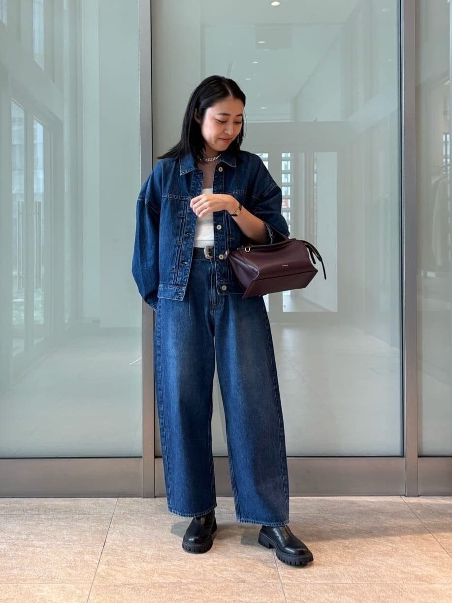 デニムジャケット×デニムパンツコーデ