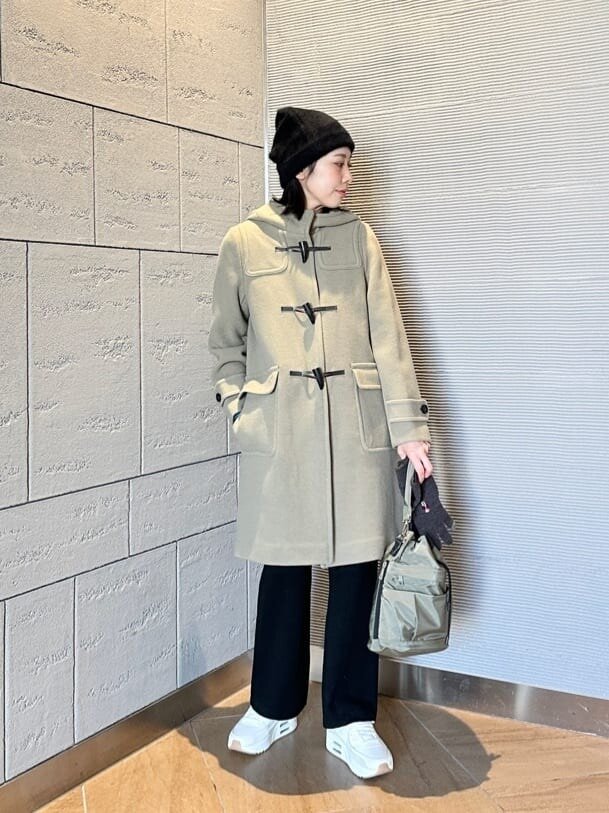 ダッフルコート×小物のコーデ