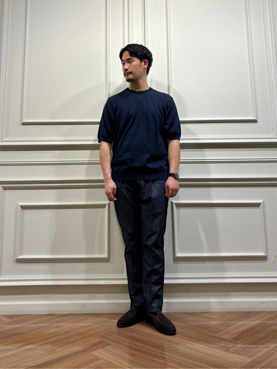 ネイビーのコーデ