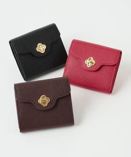 黒・茶・赤の3色のミニ財布