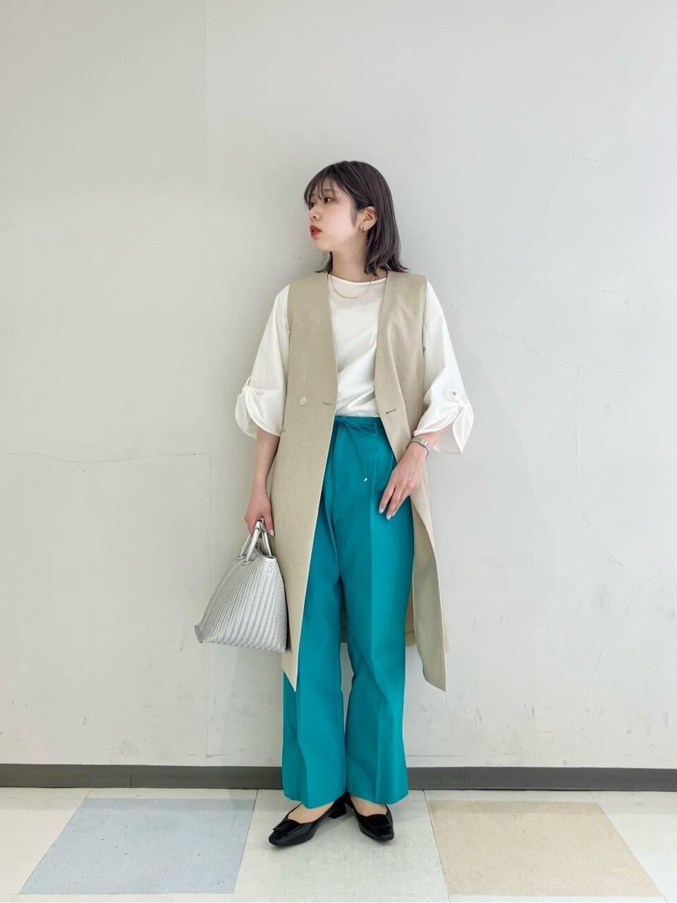 ワンピース×サンダルのコーデ