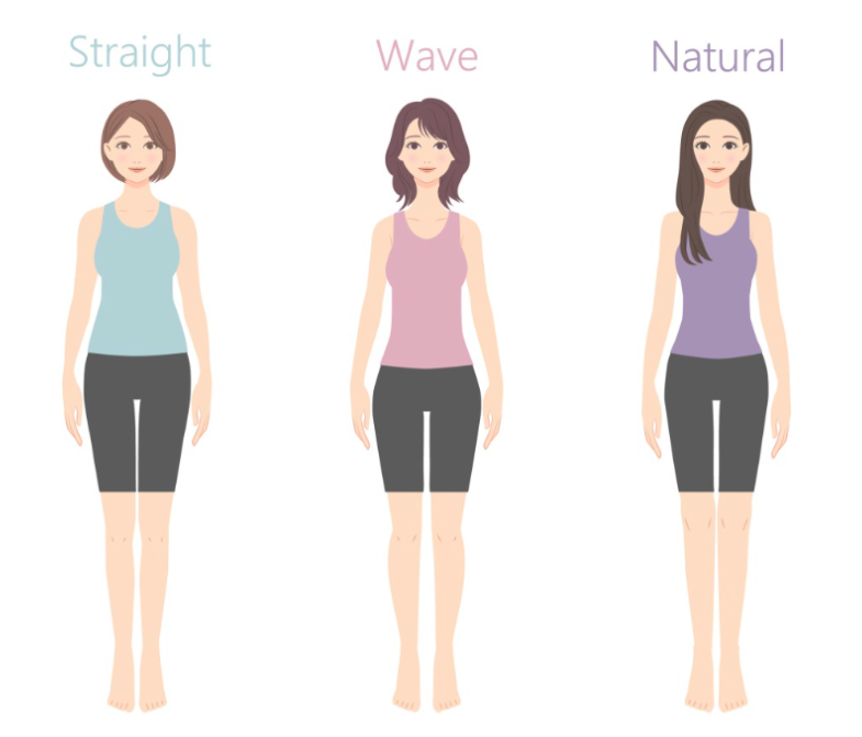 骨格診断3タイプのイラスト