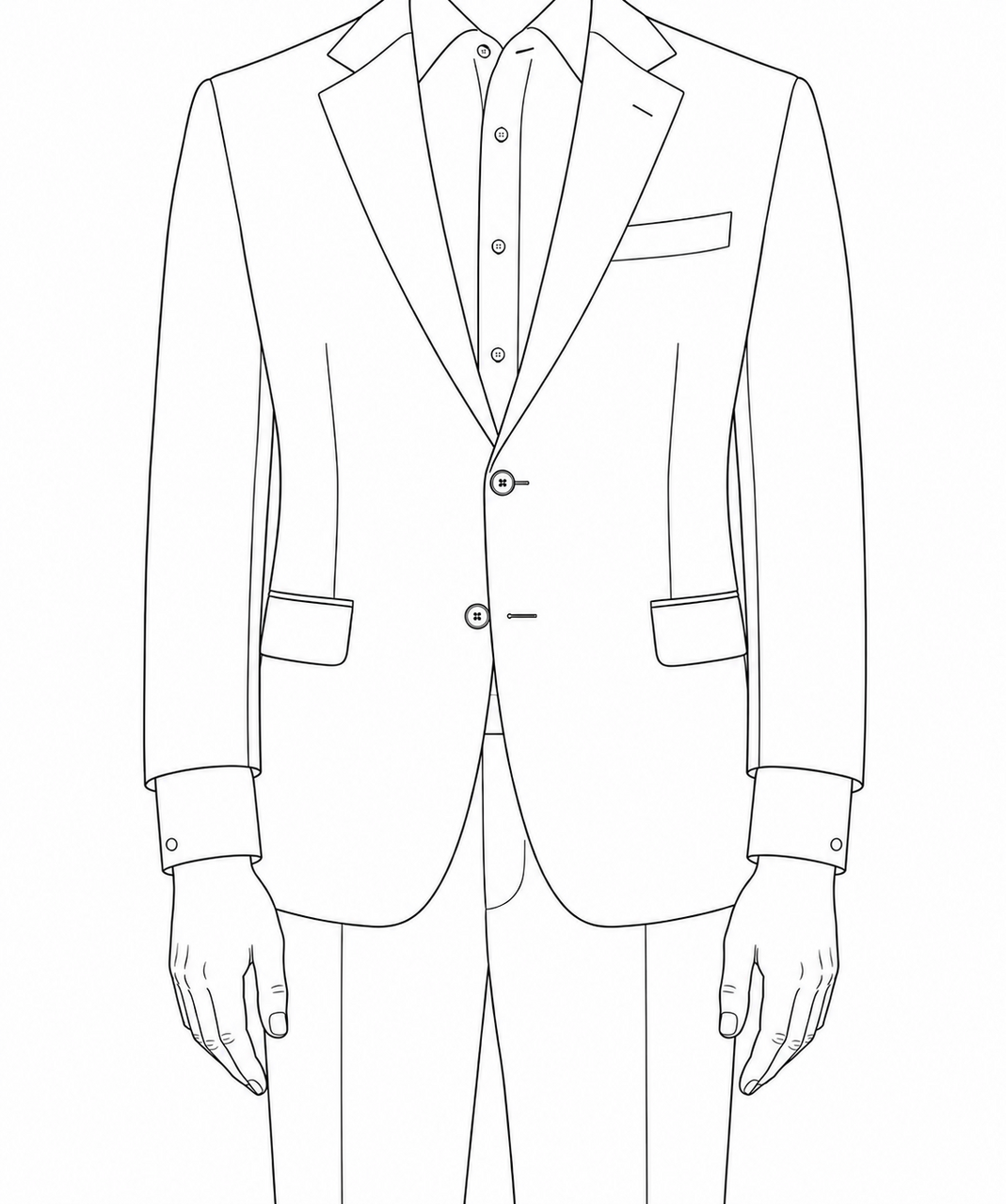 ジャケットの袖が長すぎるイラスト
