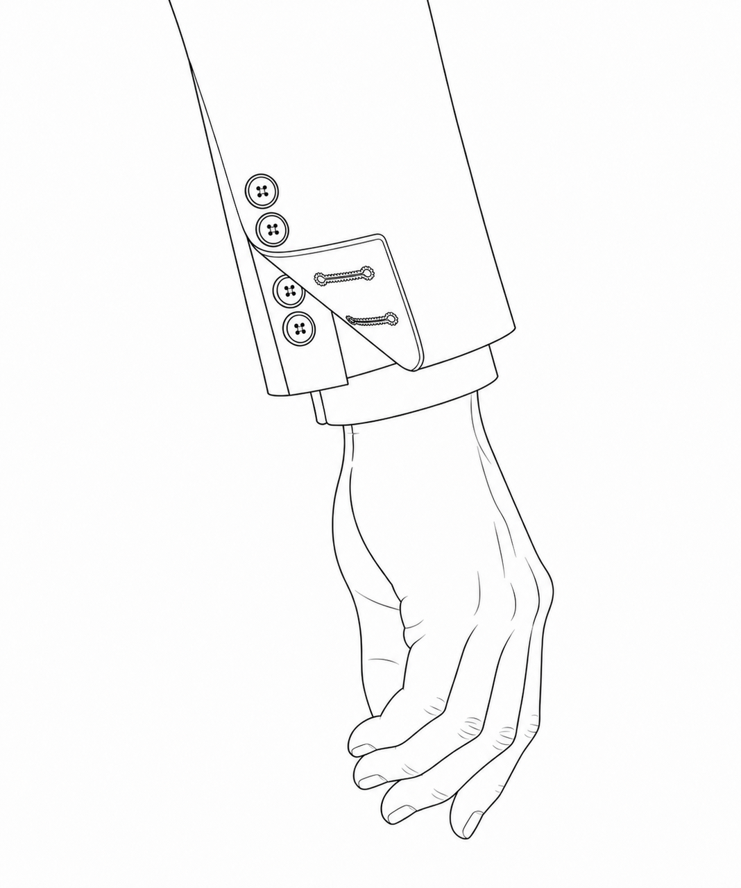 本切羽の袖のイラスト
