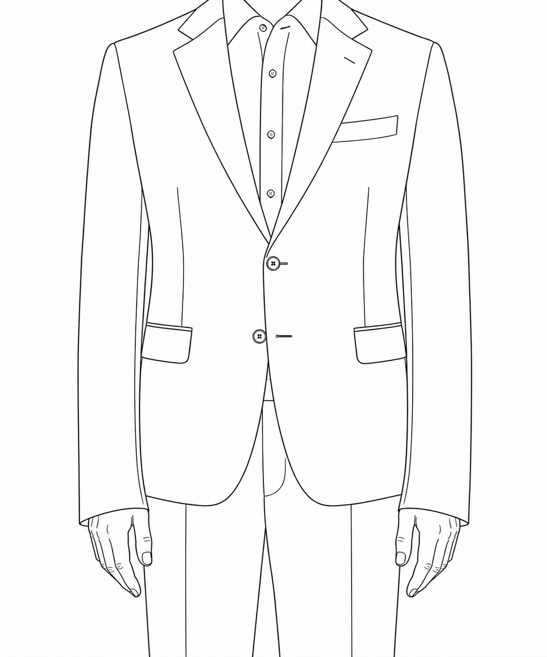 ジャケットの袖が長すぎるイラスト