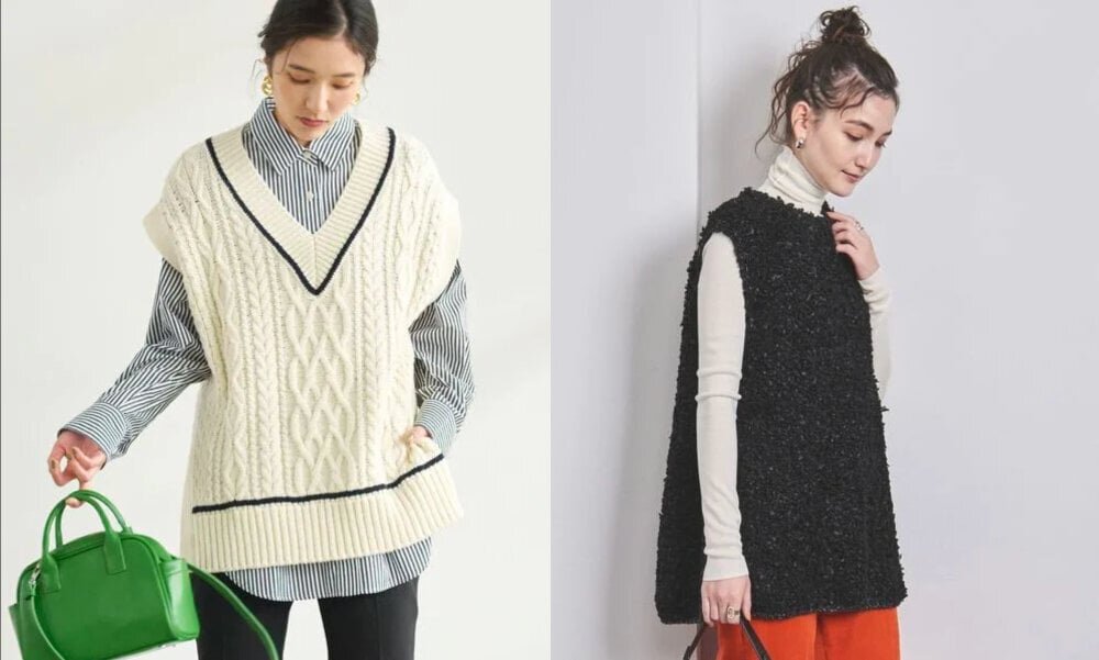 ニットベストのおすすめレディースコーデ18選｜春秋冬の季節別レイヤードコーデと着こなしのコツ