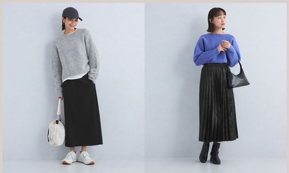 黒スカートのおすすめコーデ37選｜春夏秋冬の季節別コーデと黒スカートを着こなすコツ