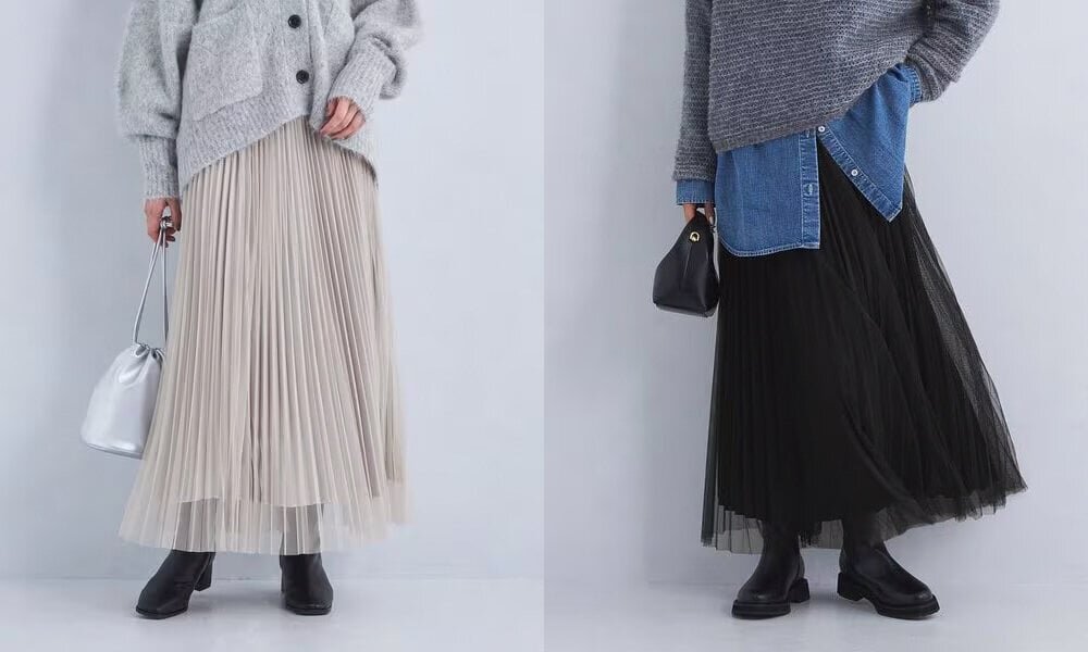 チュールスカートのおすすめコーデ24選｜着こなしのポイントと色別のコーデ