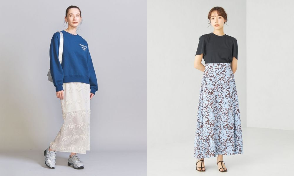 花柄スカートのおすすめのコーデ23選｜春夏秋冬別･白黒などの色別コーデと着こなしのコツ