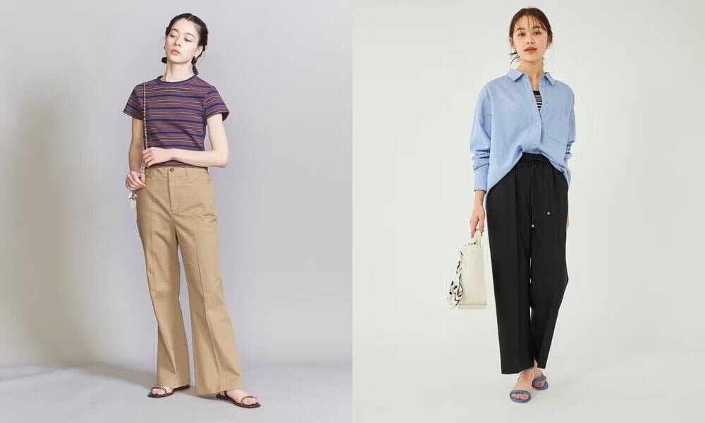 フレアパンツのおすすめレディースコーデ36選｜黒･白･ベージュの季節別コーデと着こなしのコツ