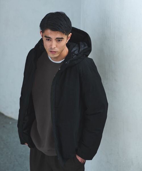 T/W  フード ダウン ブルゾン