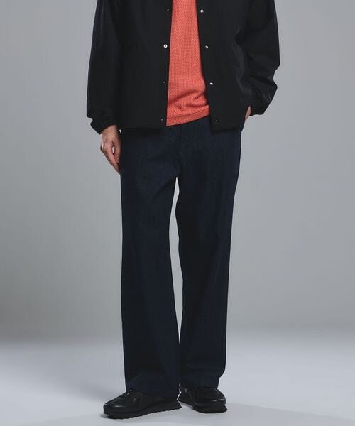 ウォッシュド ワイド デニムパンツ