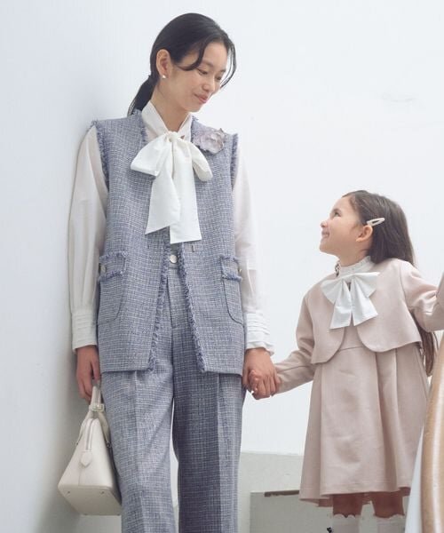 ［size SHORTあり］ライト ツイードライク ジレ