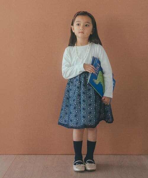 ポンチ × ハナガラ オーガンジー ワンピース / キッズ 110cm―130cm