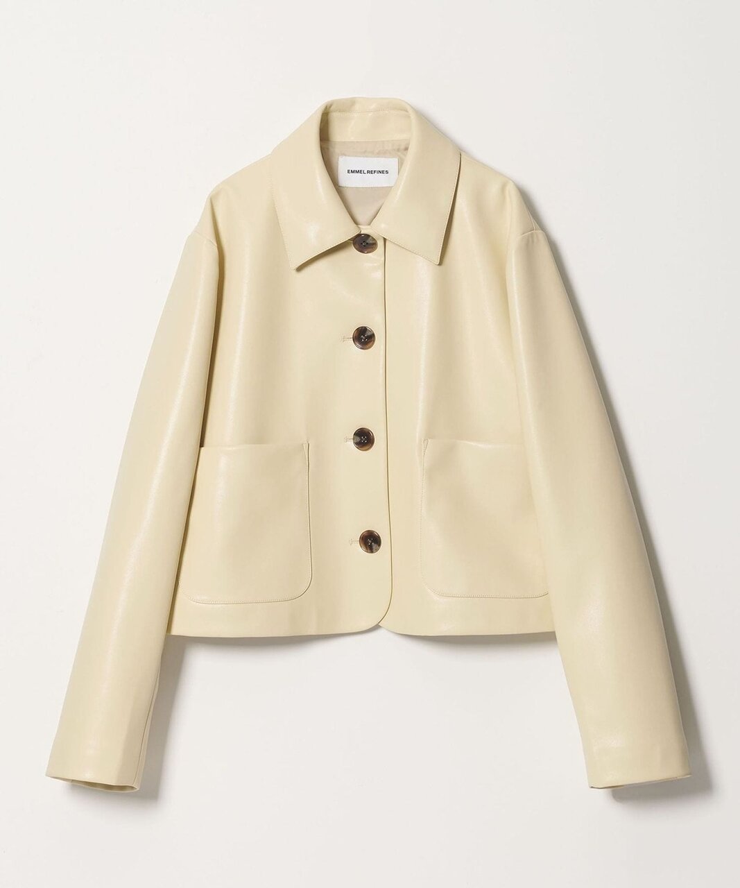 ＜EMMEL REFINES＞EM レザーライク ショートブルゾン