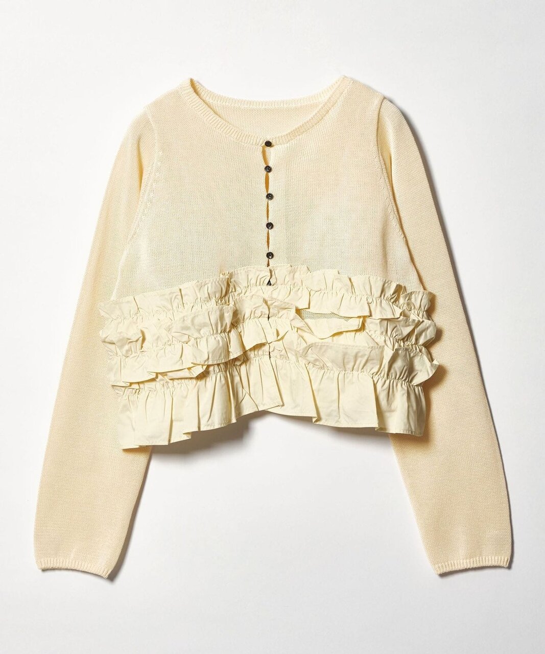 ＜EMMEL REFINES＞EM ドッキングフリル 2WAY ニット