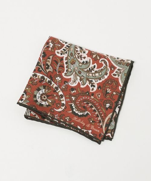 ペイズリー プリント ポケットチーフ